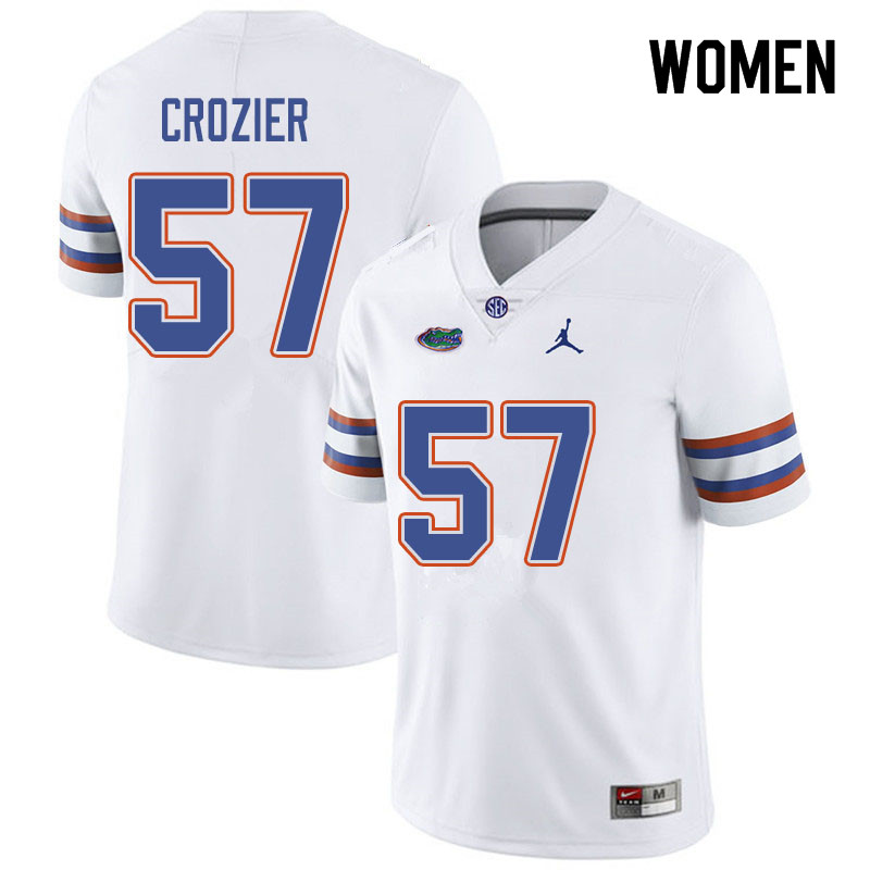 Jordan Brand Women #57 Coleman Crozier Florida Gators College Football Jerseys Sale-White